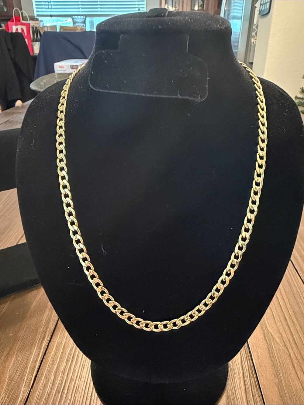 NWT Gold 5mm Cuban Link Chain Necklace 22” Stainless Steel